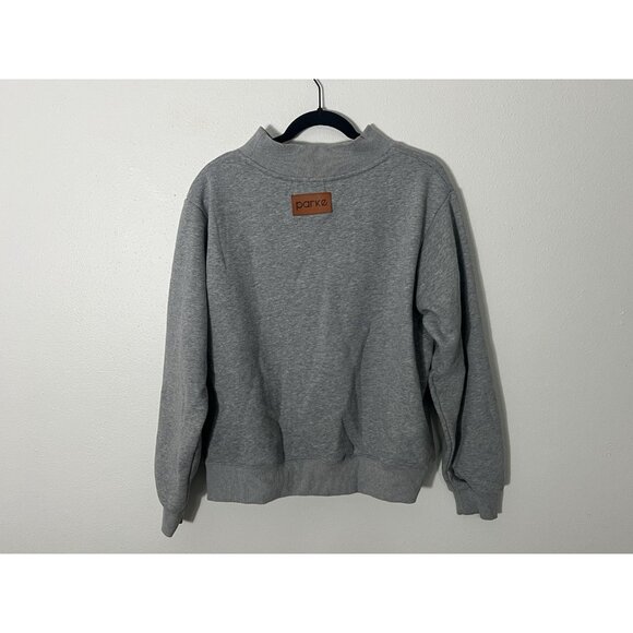 Parke Classic Mockneck Light Gray Sweatshirt Size Small/Medium Oversized - Picture 1 of 14